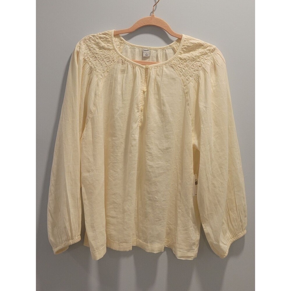 Old Navy Cream Lightweight Blouse NWT Size L - Picture 1 of 9